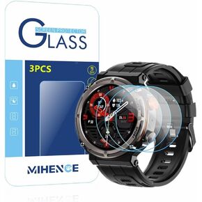 Compatible for VIRAN Military Smart Watches Screen Protector, 9H Anti-Scratch Tempered Glass Protective Film for C21 Pro 1.39'' Military Smartwatch (3PCS)