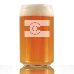 Colorado Flag - Beer Can Pint Glass - Set of 2 - Centennial State Gifts - 16 Ounce