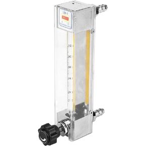 Garosa Liquid Flowmeter LZB-3 Glass Tube Flow Meter Water Flow Meter for Acid Alkaline Liquid Metal Barbed Connector Tool Flowmeter Instrument (10-100mL/min)