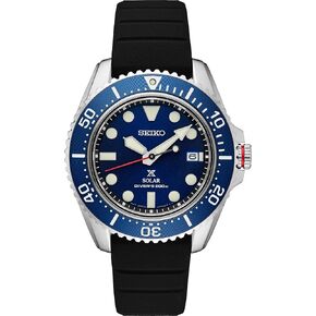 SEIKO PROSPEX Solar Diver's Blue Dial Black Rubber Watch SNE593
