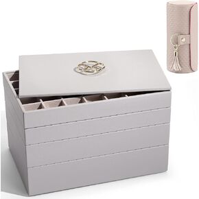 صينية مجوهرات فلاندو ميلر (5 في 1 - رمادي) + علبة مجوهرات صغيرة فياجيو (رمادي) in Kuwait