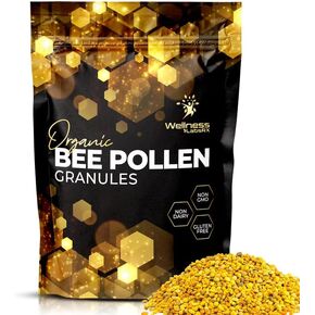 Organic Bee Pollen Granules, 1 Lbs - Bee Pollen Supplement Super Food Packed with Proteins, Vitamins & Minerals, Gluten-Free - Immune Support, Energy Boost, and Digestive Wellness, USA Made