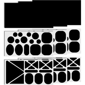 9 Sheets Down Jacket Patches, 3 Styles Self Adhesive Puffer Jacket Fabric Patches Nylon Repair Patches Washable Fabric Repair Tapes for Jackets Coats Sleeping Bags Clothes Clothing Tents (Black)