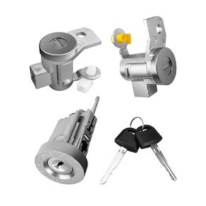 Ignition Switch & Door Lock Cylinder Kit with Key Fit for Chevrolet Colorado 2004-2012 Hummer H3 2006-2010 GMC Canyon 2004-2012 Replace 19121155 LC65360, Door Lock Barrel for Front Left and Right Side