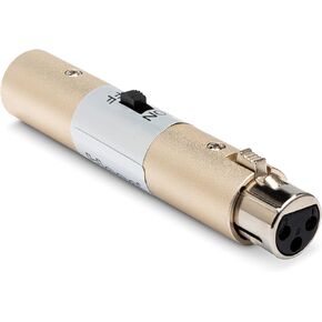 Hosa GMS-274 Microphone Power Switch, XLR3F to XLR3M Silver 10 x 1 x 4 inches