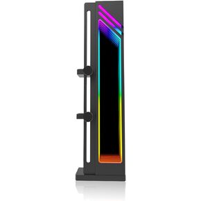 PANO-MOUNTS 5V 3-Pin Infinity ARGB GPU Support Bracket Height Adjustable with Aluminum Perfect for RX6700,RTX3090 Graphics and Video Cards in Sleek Black