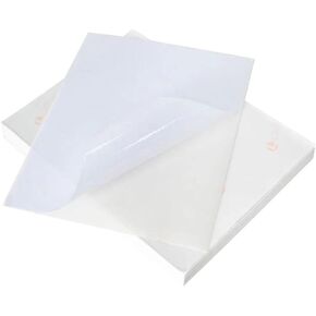 L LIKED 500 Sheets Matte Sticker Paper Full-Sheet 8-1/2" x 11" Self Adhesive Shipping Labels for Laser & Inkjet Printers, White (500 Labels)