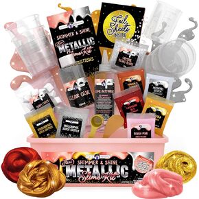 Original Stationery Mini Metallic Shimmer and Shine Slime Kit, Make Metallic Rose Gold Slimes & Lots of Shimmery Slime Creations, Great Gift Idea