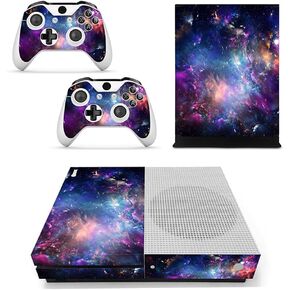 FOTTCZ Vinyl Skin for Xbox One Slim Console & Controllers Only, Sticker Decorate and Protect Equipment Surface, Multi Nebula