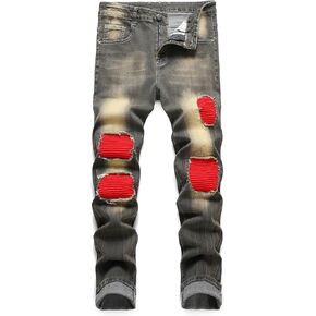 Jeans for Men Stretch Slim Fit Denim Comfort Flex Waist Colored Pants Strechy Regular Fit Tapered Leg