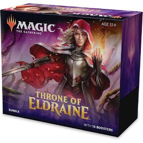 Magic: The Gathering Throne of Eldraine Bundle | 10 Booster Pack (150 Cards) | Accessories
