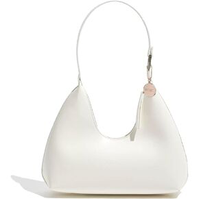 JOLLQUE Shoulder Bag for Women, Small Leather Handbag Purse,Unique Trendy Zipper Hobo Bag