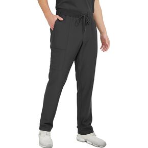 Ubon Scrub Pants for Men, Medical Workwear with 5 Pockets, Straight Leg Fit, Elastic Waistband Drawstring Men's Scrubs
