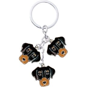 Dog Keychain, Pet Pendant Key Ring, Cute Puppy ID Tags Metal Key Ring for Dog Lover Kids