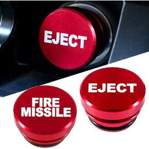 2 PCS Car Cigarette Lighter Cover, Metal Cigarette Lighter Dust Cover, Cigarette Lighter Button Plug Cap, Universal Decorative Accessories for Most 12V Cars (Red) in Saudi Arabia