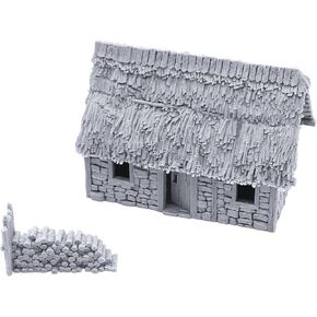 Norman Stone Barn by Printable Scenery, 3D Printed Tabletop RPG Scenery and Wargame Terrain 28mm Miniatures