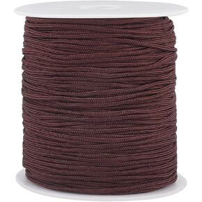 PH PandaHall 2mm Nylon Cord 100 Yards Wind Chime Cord Chinese Knotting Cord Braided Lift Shade Cord Outdoor String for Braided Bracelets Necklaces Macrame Wind Chime Blind Gardening Plant Brown