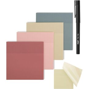 Mr. Pen- Transparent Sticky Notes, 3x3, 200 Sheets, Morandi Colors, See Through Sticky Notes, Sticky Notes Transparent, Translucent Sticky Notes, Clear Transparent Sticky Notes, Sticky Notes Clear