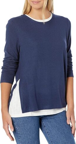 NIC+ZOE Women's Sweet Dreams Ls Double Layer Tee in Saudi Arabia