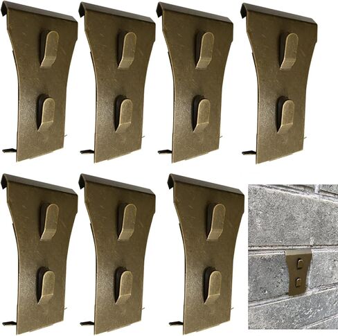 Brick Hooks Wall Hanging Clip Outdoor Metal Brick Hook Brick Clips Wall Hanger Steel for Hang Picture Lamp Wreaths in Kuwait