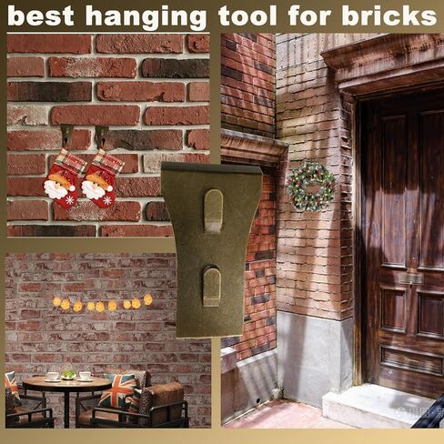 Brick Hooks Wall Hanging Clip Outdoor Metal Brick Hook Brick Clips Wall Hanger Steel for Hang Picture Lamp Wreaths in Kuwait