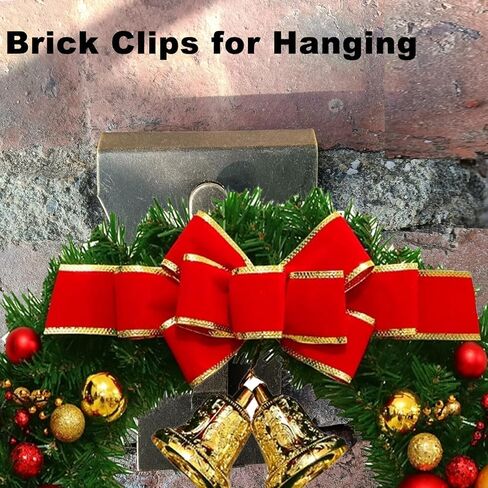 Brick Hooks Wall Hanging Clip Outdoor Metal Brick Hook Brick Clips Wall Hanger Steel for Hang Picture Lamp Wreaths in Kuwait
