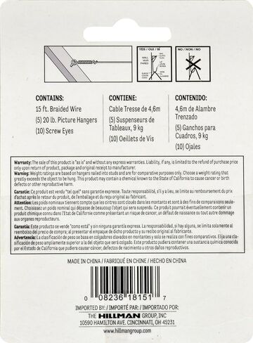 Hillman 121127 Picture Hanging Kit (20lb), No Size, Zinc, 5 Count in Saudi Arabia