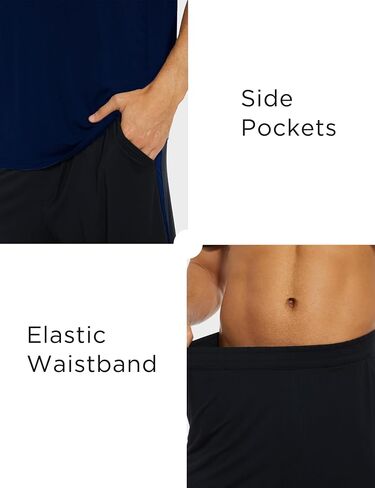 GYS Bamboo Viscose Pajamas for Men Pajamas Set Short Sleeve Sleepwear Top and Shorts Set Soft Pjs Loungewear Set in Saudi Arabia