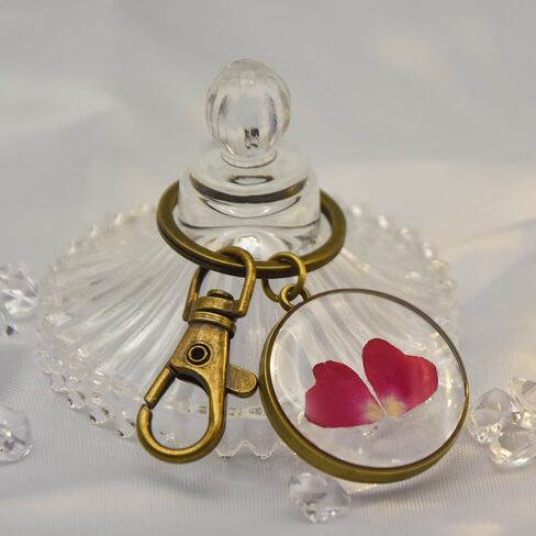 Pressed Flower Keychain,Personalized Handmade Keychain,Birth Flower Keychain,Cute Keychains for Women (March Birth Flower) in Saudi Arabia