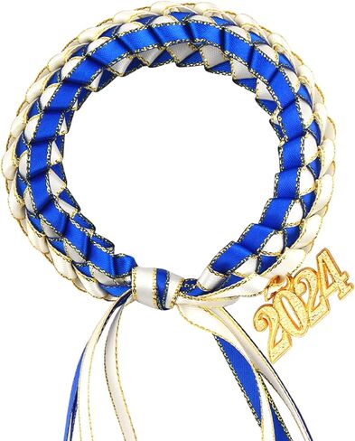 Habbiful Graduation Leis Class of 2024 Ribbon Lei Braided Bracelets for Teacher Students,Graduation Leis Graduation Bracelets for Men and Women,Graduation Gifts Party Supplies in Saudi Arabia