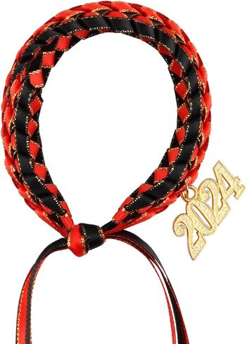 Habbiful Graduation Leis Class of 2024 Ribbon Lei Braided Bracelets for Teacher Students,Graduation Leis Graduation Bracelets for Men and Women,Graduation Gifts Party Supplies in Saudi Arabia