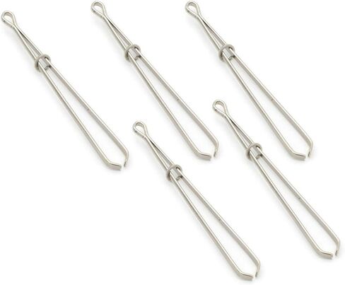 iayokocc مشابك معدنية للخيوط، إبرة بودكين، خيط مرن، مشبك ملاقط ذاتي القفل لحزام الخصر، أداة خياطة خيط يدوية لشريط خيط سلس من خلال حلقة (5 قطع) in Kuwait