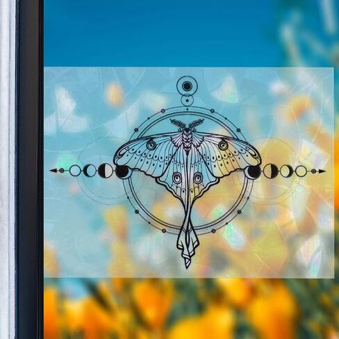 olicard نافذة suncatcher ملصق داخلي قوس قزح بريزم نافذة فيلم غرفة النوم الديكور، المضادة للتصادم نافذة الشارات لضربات الطيور، الشمس الماسكات نافذة الشارات، نافذة صانع قوس قزح لديكور المنزل in Kuwait