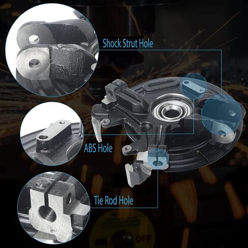 Steering Knuckle Wheel Hub Bearing Assembly Rear Left Driver Compatible with Explorer Mountaineer 2002 2003 2004 2005 17mm Toe Link 698-013 in Saudi Arabia