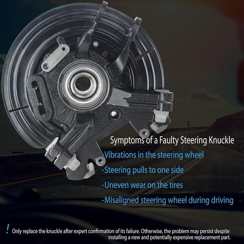 Steering Knuckle Wheel Hub Bearing Assembly Rear Left Driver Compatible with Explorer Mountaineer 2002 2003 2004 2005 17mm Toe Link 698-013 in Saudi Arabia