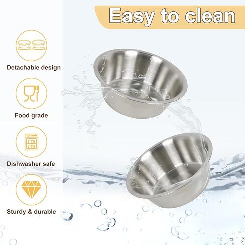 Sunhoo Elevated Dog Bowls Raised Feeder for Dogs Tall Standing Holder Wood Pet Feeding Station 2 Stainless Steel Dish Metal 16.73 * 7.87 * 8.07in 32oz Non-Slip Heavy Duty Durable in Saudi Arabia