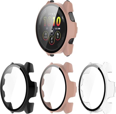 Compatible with Garmin Forerunner 265S Case Cover, Scratch-Resistant PC Protective Case with HD Tempered Glass Screen Protector for Garmin Forerunner 265S (not 265) (6-Pack) in Kuwait