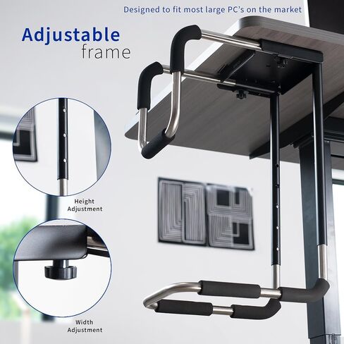 VIVO Heavy Duty Adjustable Under-Desk PC Mount, Computer CPU Holder, Supports up to 66 lbs, MOUNT-PC04A in Saudi Arabia