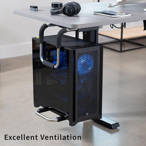 VIVO Heavy Duty Adjustable Under-Desk PC Mount, Computer CPU Holder, Supports up to 66 lbs, MOUNT-PC04A in Saudi Arabia