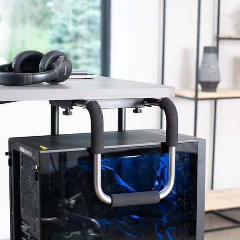 VIVO Heavy Duty Adjustable Under-Desk PC Mount, Computer CPU Holder, Supports up to 66 lbs, MOUNT-PC04A in Saudi Arabia