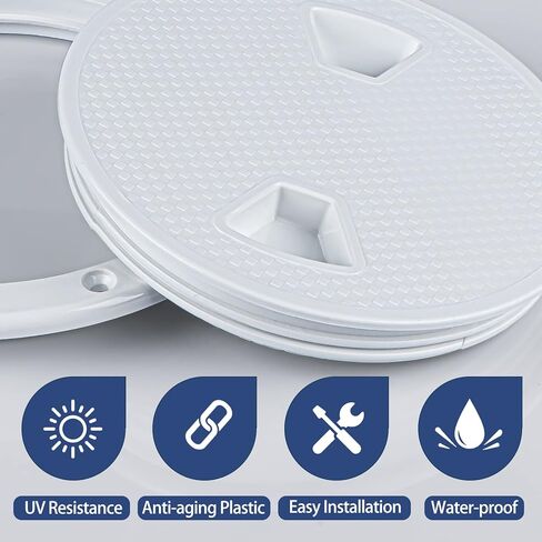 فتحة لوحة سطح السفينة مقاس 4/6/8 بوصة مع مركز قوي قابل للفصل، فتحة فحص بيضاء غير قابلة للانزلاق مع غطاء قابل للفصل in Kuwait