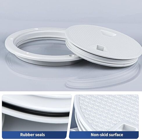 فتحة لوحة سطح السفينة مقاس 4/6/8 بوصة مع مركز قوي قابل للفصل، فتحة فحص بيضاء غير قابلة للانزلاق مع غطاء قابل للفصل in Kuwait