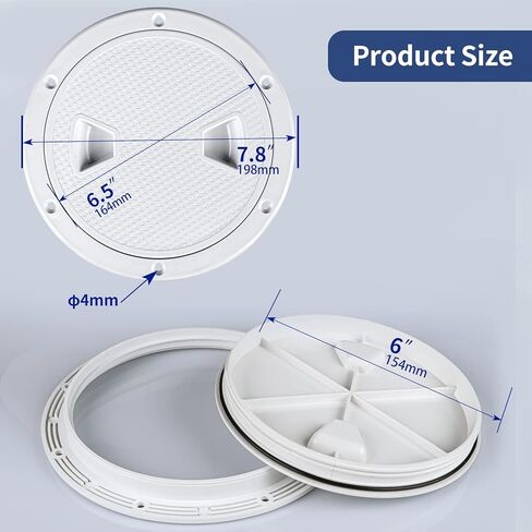فتحة لوحة سطح السفينة مقاس 4/6/8 بوصة مع مركز قوي قابل للفصل، فتحة فحص بيضاء غير قابلة للانزلاق مع غطاء قابل للفصل in Kuwait