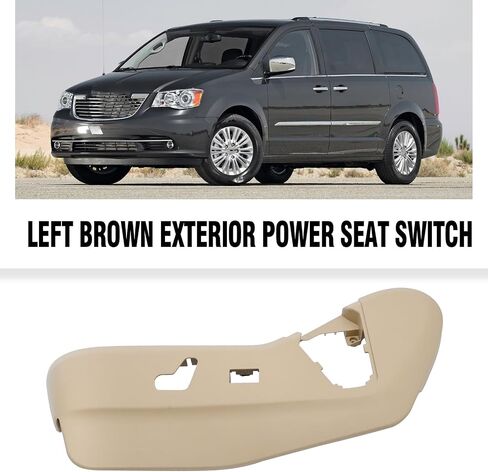 924-438 Front Left Driver Side Outer Power Seat Switch Panel Bezel 1UQ99LTUAB 1UQ99LTUAC Seat Track Shield Cover Trim Replacement for Dodge Grand Caravan 2011-2019 in Saudi Arabia
