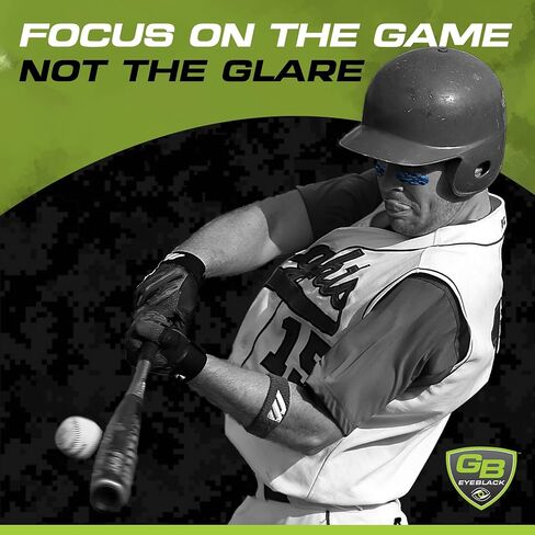 15 Pairs Breathable Eye Strips | Peel & Stick Athletic Eyeblack Stickers for Baseball Football Softball Lacrosse (Black) in Saudi Arabia