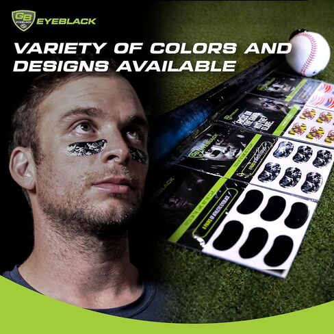 15 Pairs Breathable Eye Strips | Peel & Stick Athletic Eyeblack Stickers for Baseball Football Softball Lacrosse (Black) in Saudi Arabia