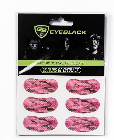 15 Pairs Breathable Eye Strips | Peel & Stick Athletic Eyeblack Stickers for Baseball Football Softball Lacrosse (Black) in Saudi Arabia