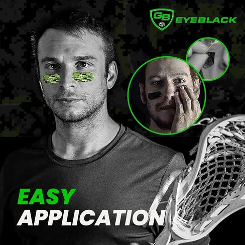 15 Pairs Breathable Eye Strips | Peel & Stick Athletic Eyeblack Stickers for Baseball Football Softball Lacrosse (Black) in Saudi Arabia