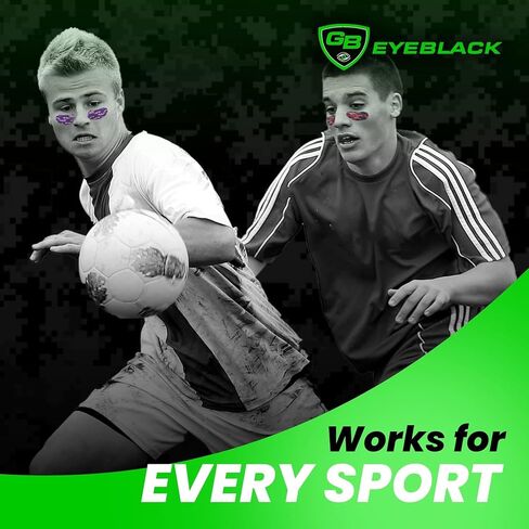 15 Pairs Breathable Eye Strips | Peel & Stick Athletic Eyeblack Stickers for Baseball Football Softball Lacrosse (Black) in Saudi Arabia