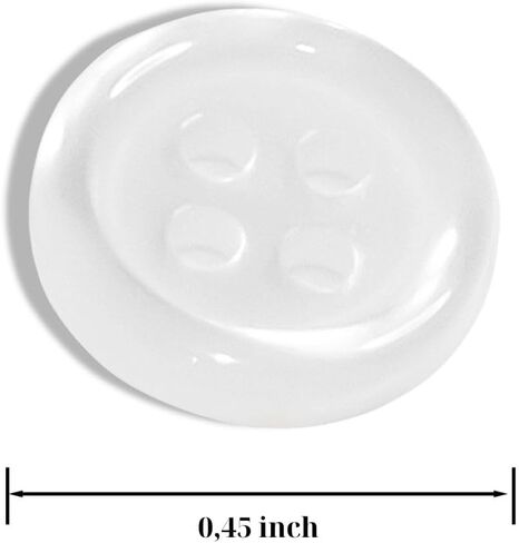 أزرار أم اللؤلؤ 20 قطعة زر القميص 0,4 بوصة زر أبيض 18 لتر 4 أزرار بلاستيكية لؤلؤية in Kuwait